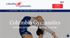 Desktop Screenshot of columbiagymnastics.com